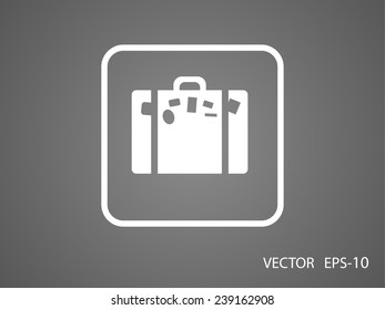 Flat icon of bag