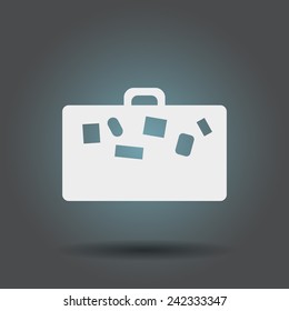 Flat icon of bag