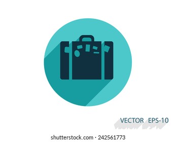 Icono plano de la bolsa