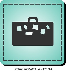 Flat icon of bag