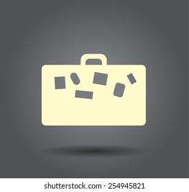 Flat icon of bag