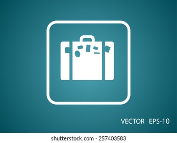 Flat icon of bag