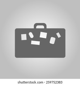 Flat icon of bag