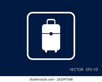 Flat icon of bag