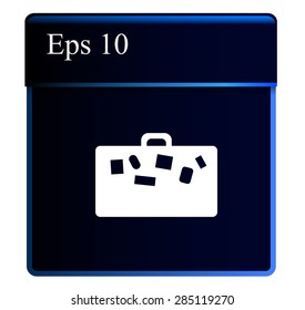 Flat icon of bag