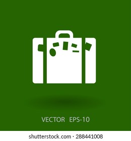 Flat icon of bag
