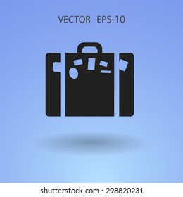 Flat icon of bag