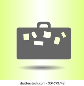 Flat icon of bag