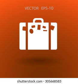 Flat icon of bag