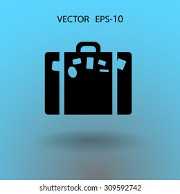 Flat icon of bag