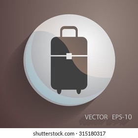 Flat icon of bag