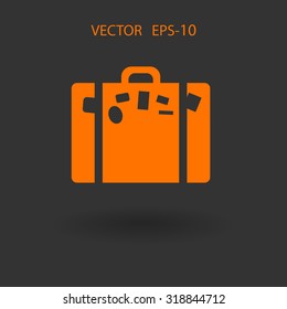 Flat icon of bag