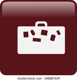 Flat icon of bag