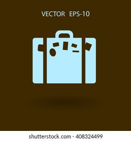 Flat icon of bag