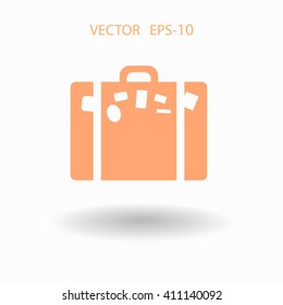 Flat icon of bag