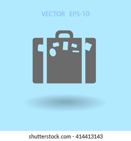 Flat icon of bag