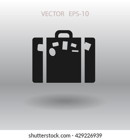 Icono plano de la bolsa