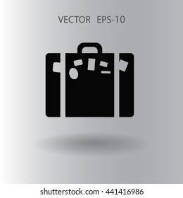 Flat icon of bag