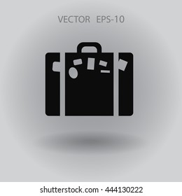 Flat icon of bag