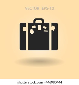 Flat icon of bag
