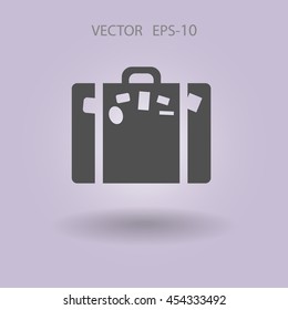 Flat icon of bag