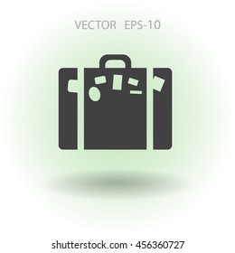 Icono plano de la bolsa