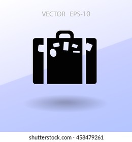Flat icon of bag