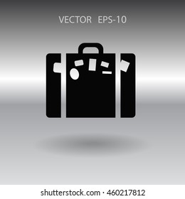 Flat icon of bag