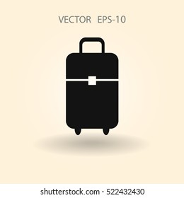 Flat icon of bag