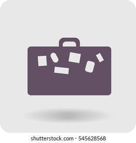 Flat icon of bag