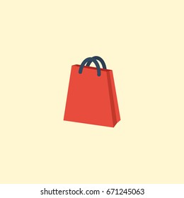 Flat Icon Bag Element. Vector Illustration Of Flat Icon Pouch  Isolated On Clean Background. Can Be Used As Bag, Pouch And Handbag Symbols.