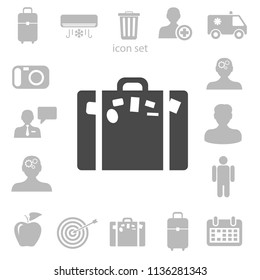 Flat icon of bag vector illustration