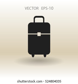 Flat icon of bag  vector illustration