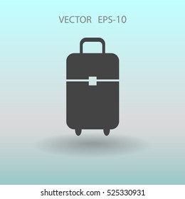 Icono plano de la ilustración del vector de bolsa