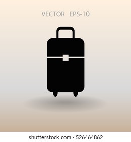 Flat icon of bag  vector illustration