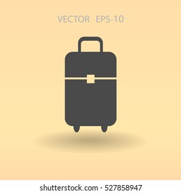 Flat icon of bag  vector illustration