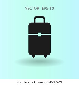 Flat icon of bag  vector illustration