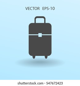 Flat icon of bag  vector illustration