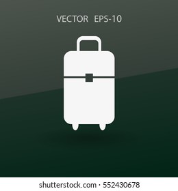 Flat icon of bag  vector illustration