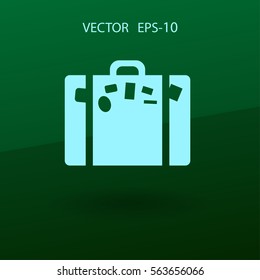 Flat icon of bag  vector illustration