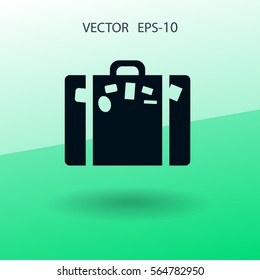 Flat icon of bag  vector illustration