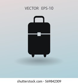 Flat icon of bag  vector illustration