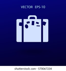 Flaches Symbol für Tasche, Vektorgrafik