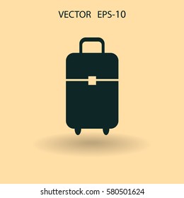 Flat icon of bag  vector illustration