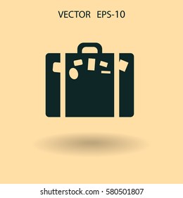 Flat icon of bag  vector illustration