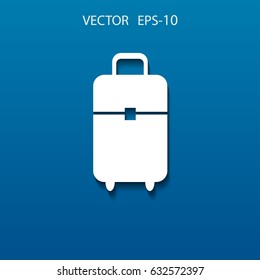 Flat icon of bag vector illustration