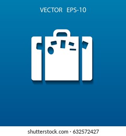 Ícone plano da ilustração do vetor de saco