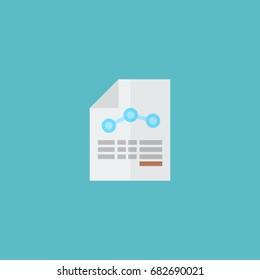 Flat Icon Balance Sheet Element. Vector Illustration Of Flat Icon Paper Isolated On Clean Background. Can Be Used As Paper, Balance And Sheet Symbols.