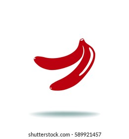 Flat icon. Bananas.