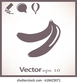 Icono plano. Plátanos.